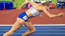 Slovenská atlétka Emma Zapletalová počas ME v atletike.