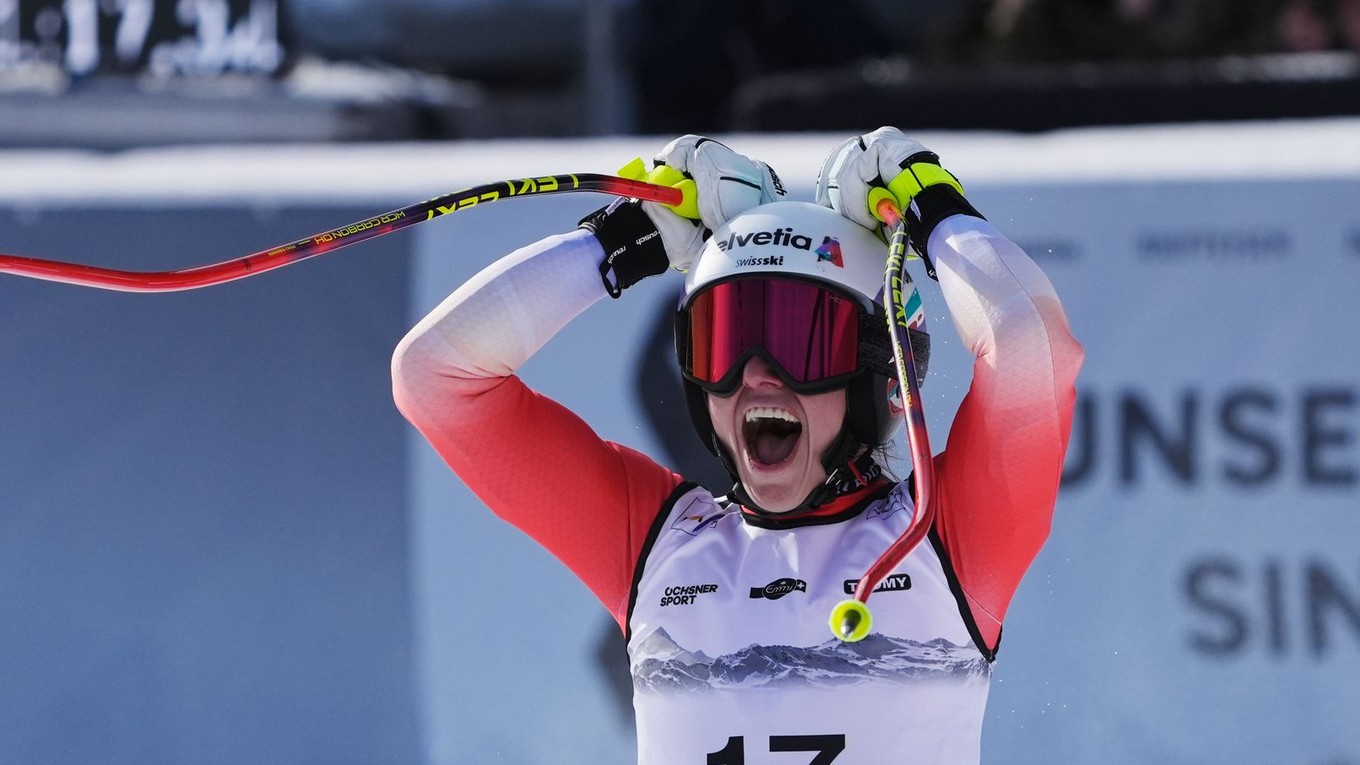 Malorie Blancová počas super-G v Crans Montane.