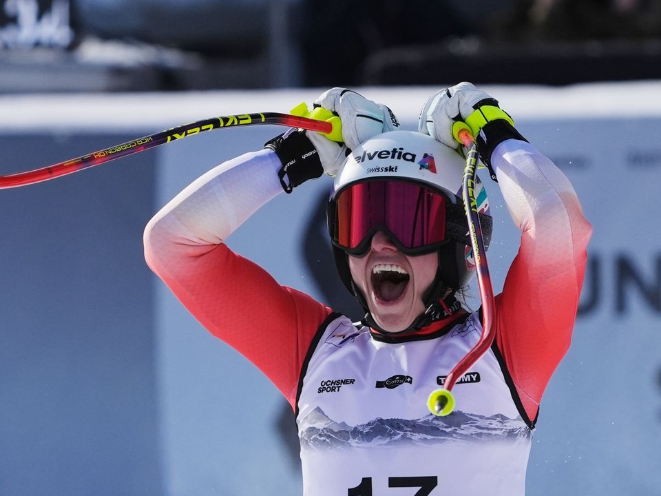 Malorie Blancová počas super-G v Crans Montane.