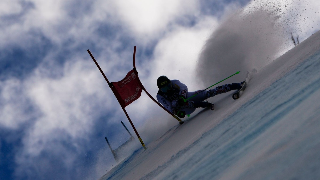 Andreas Žampa počas obrovského slalomu v stredisku Beaver Creek 2024.