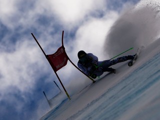 Andreas Žampa počas obrovského slalomu v stredisku Beaver Creek 2024.