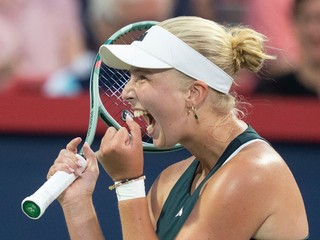 Dánska tenistka Clara Tausonová na turnaji WTA v Montreale 2025.