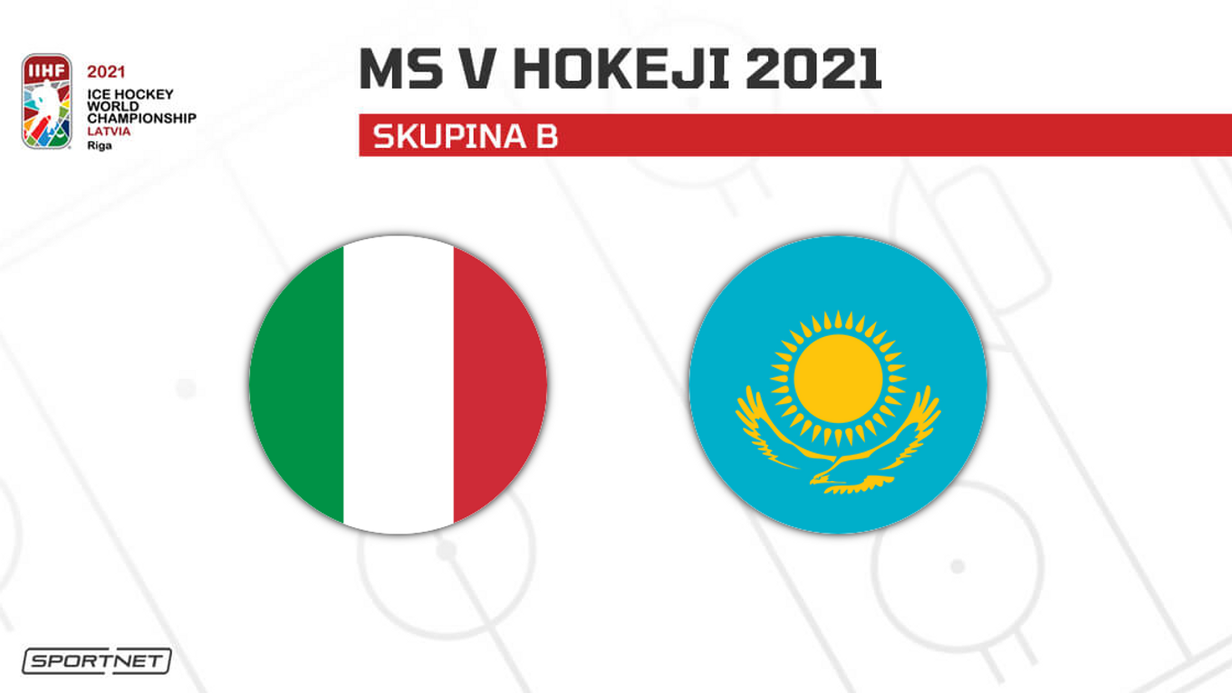 Taliansko vs. Kazachstan: ONLINE prenos zo zápasu na MS v hokeji 2021 dnes.
