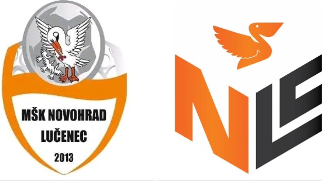 Staré a nové logo klubu MŠK Novohrad Lučenec.