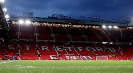 Pohľad na Old Trafford, štadión klubu Manchester United.