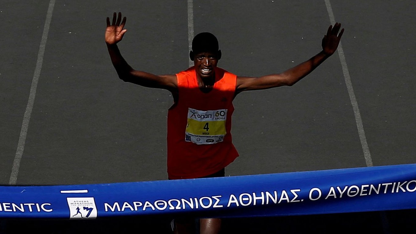 Kenský maratónec Brimin Kipkorir. 