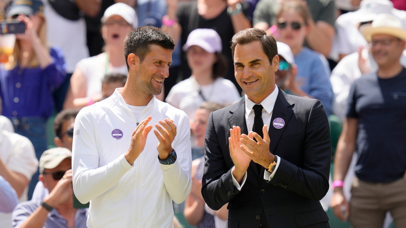 Novak Djokovič a Roger Federer.