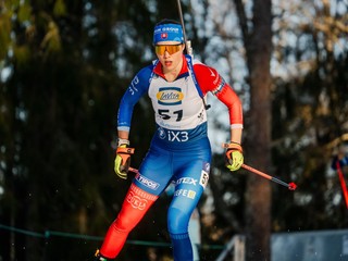 Ema Kapustová v šprinte v Otepää. 