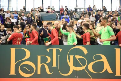 Portugal
Bielorrussia
Ronda de Elite de acesso ao Campeonato da Europa Sub 19 Futsal
Pavilhão Multiusos Fafe
Ronda 3
Época 2022/2023

- Futsal
- Futsal Formacao
- Ronda de Elite de acesso ao Campeonato da Europa Sub 19
- Jogo
- Portugal
- eslovaquia