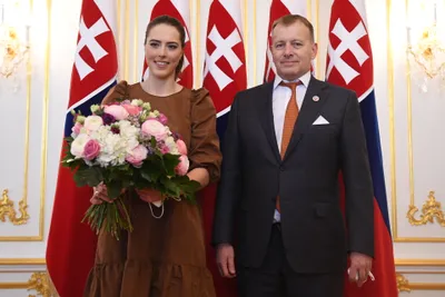 Petra Vlhová a predseda NR SR Boris Kollár.