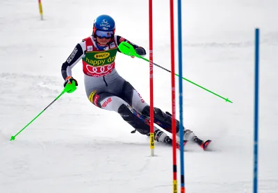 Petra Vlhová počas slalomu v Jasnej 2021.