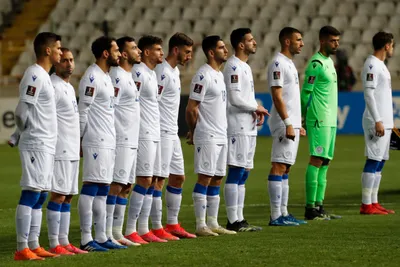 Futbalisti Cypru pred zápasom proti Slovensku, kvalifikácia na MS vo futbale 2022.