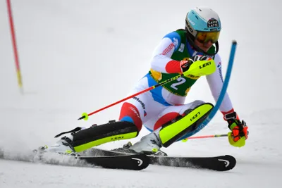 Wendy Holdenerová počas slalomu v Jasnej 2021.