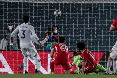 Momentka zo zápasu Real Madrid - Liverpool FC, Liga majstrov.