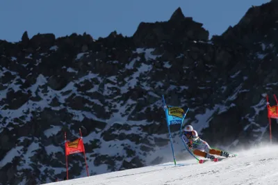 Petra Vlhová počas 2. kola obrovského slalomu v Söldene.