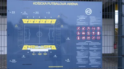 Košická futbalová aréna v decembri 2021.