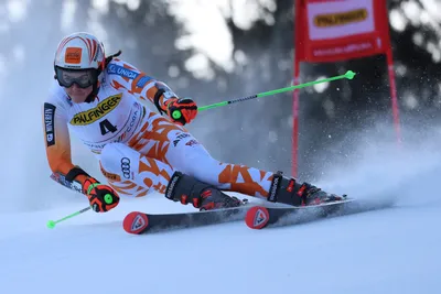 Petra Vlhová počas obrovského slalomu v Kranjskej Gore 2023.