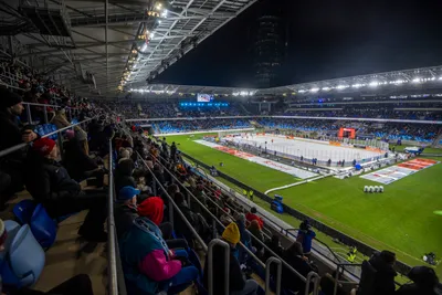 Momentka zo zápasu Slovan - Košice v rámci Kaufland Winter Games 2023.