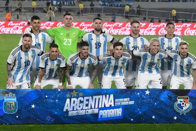 Fotky zo zápasu Argentína - Panama.