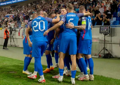 Gólová radosť slovenských futbalistov v kvalifikačnom zápase J-skupiny na EURO 2024 Slovensko - Lichtenštajnsko.