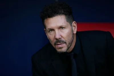 Atletico Madrid's head coach Diego Simeone sits on the bench ahead of the Champions League Group E soccer match between Atletico Madrid and Feyenoord at the Metropolitano stadium in Madrid, Spain, Wednesday, Oct. 4, 2023. (AP Photo/Bernat Armangue)

- XCHAMPIONSLEAGUEX