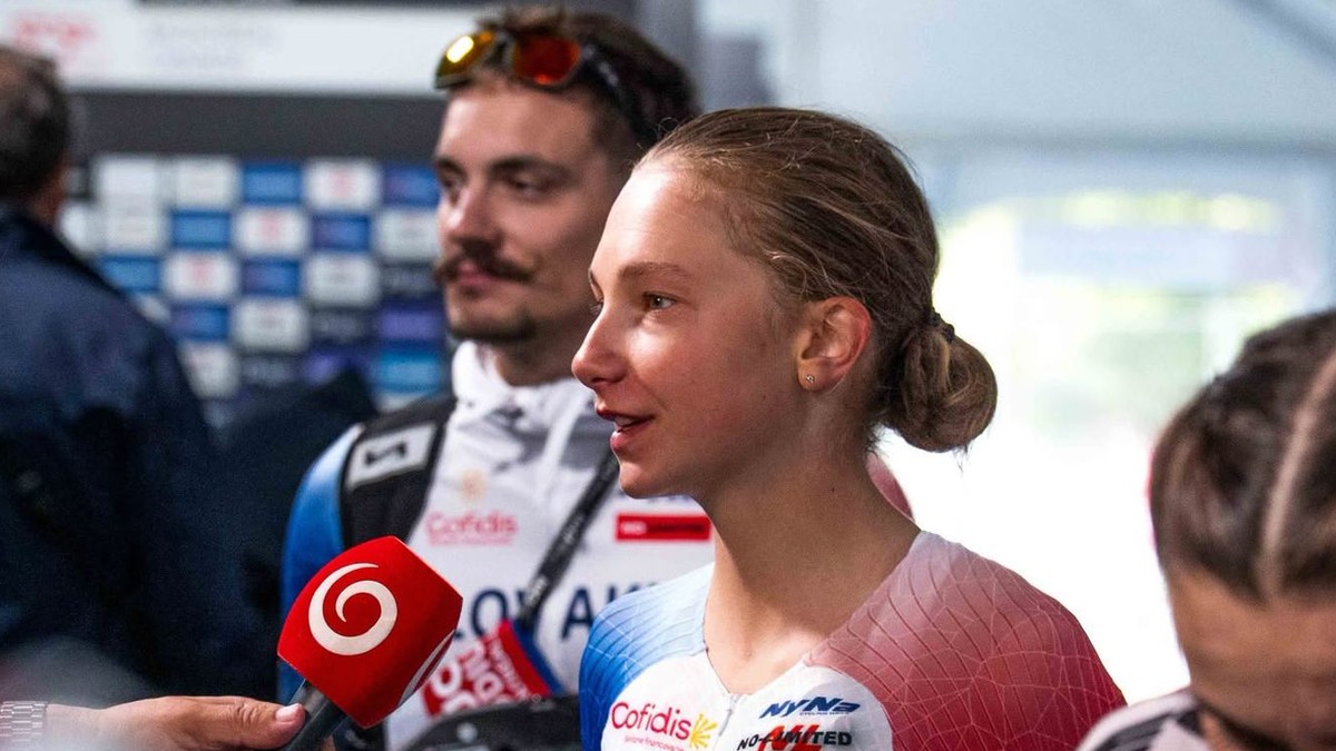 Slovenská cyklistka Viktória Chladoňová počas MS v Montreale 2026. 