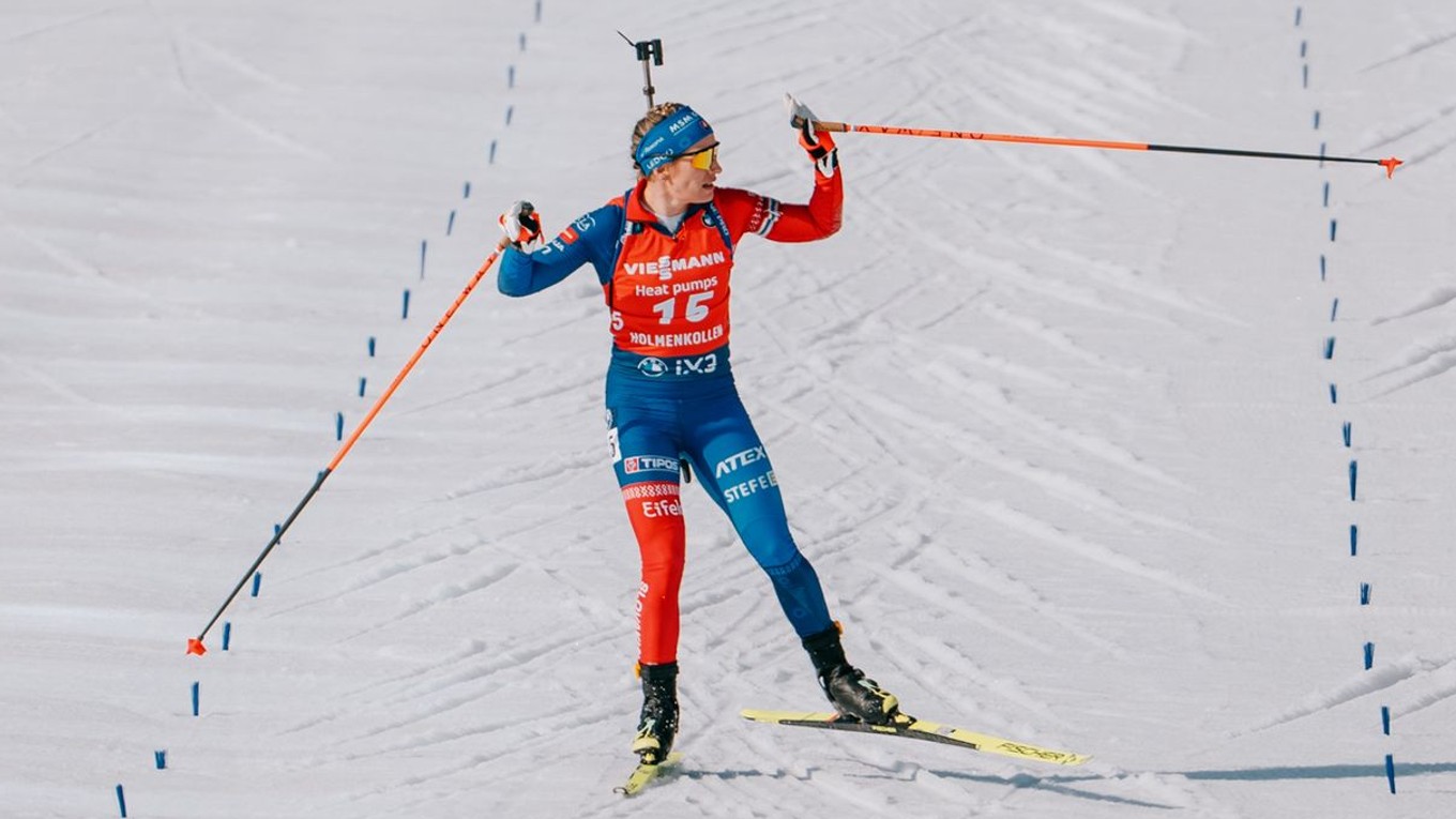 Paulína Bátovská Fialková počas stíhačky v Osle.