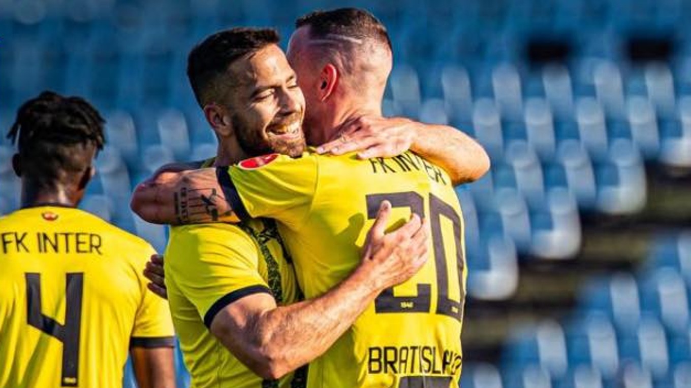 Radosť hráčov FK Inter Bratislava