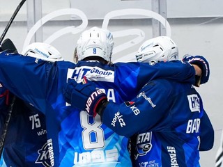 Radosť hráčov HC Kometa Brno. 