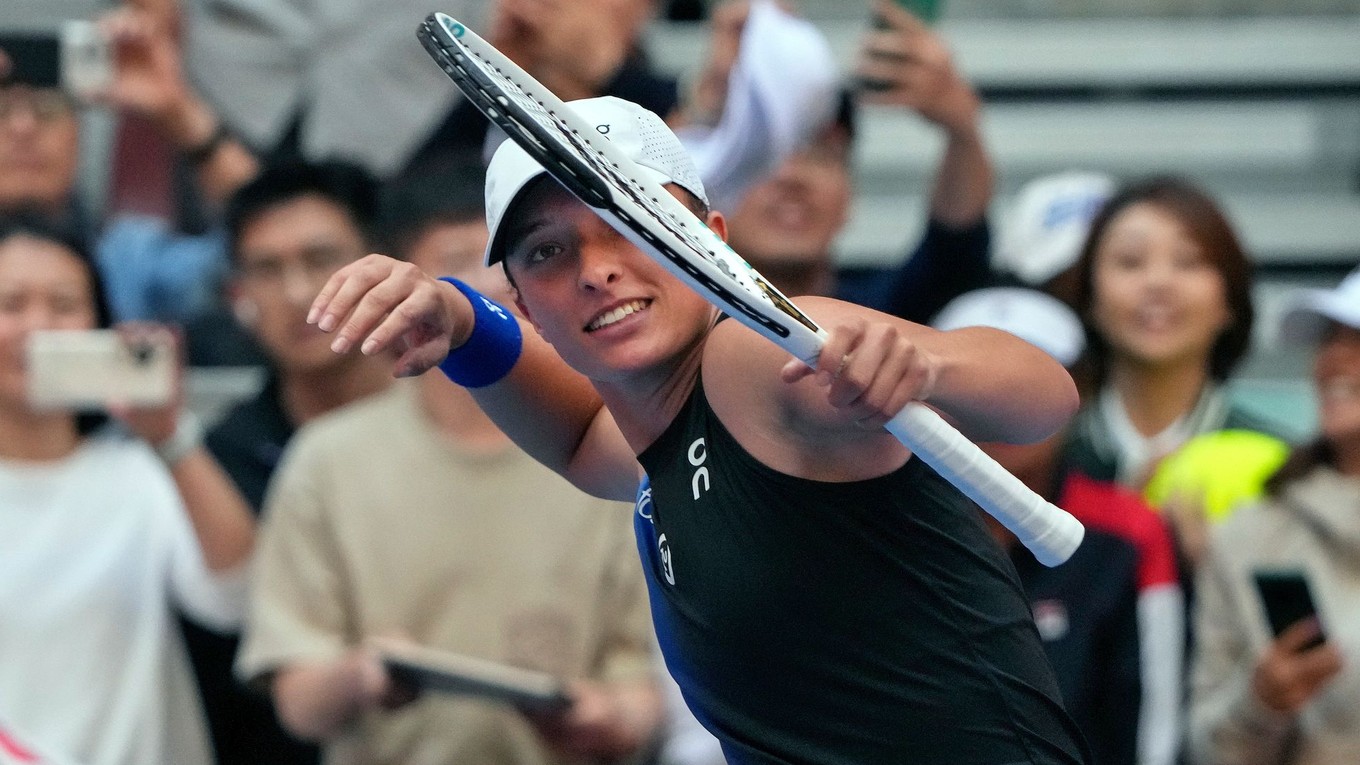 Poľská tenistka Iga Swiateková na turnaji v Pekingu.