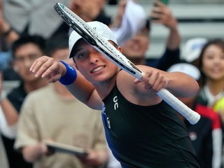 Poľská tenistka Iga Swiateková na turnaji v Pekingu.
