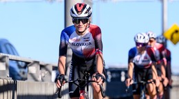 Viktória Chladoňová počas prípravy pred MS v cyklistike 2026.