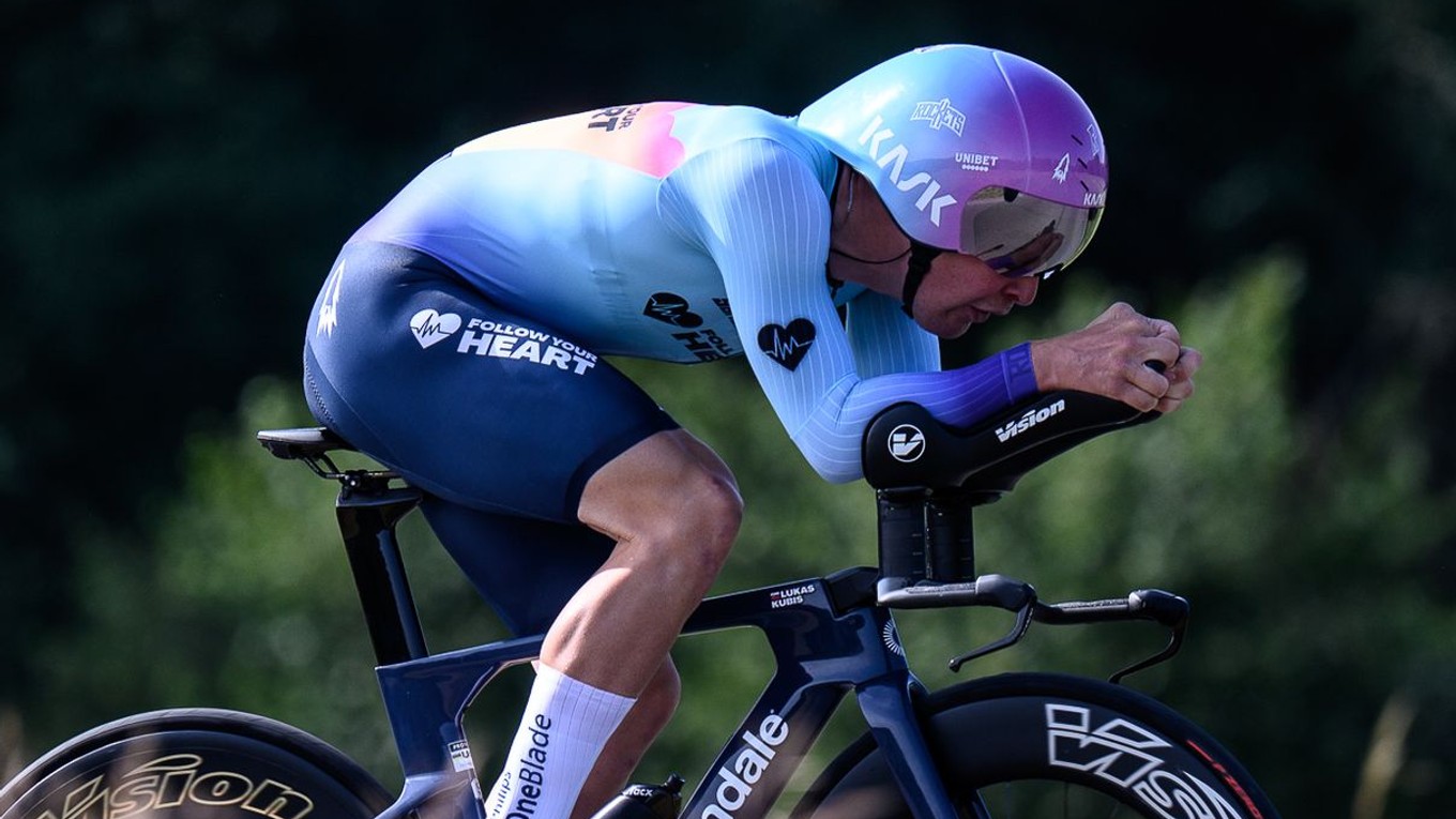 Slovenský cyklista Lukáš Kubiš.