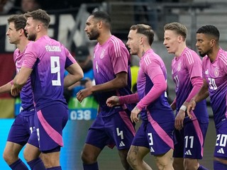 Nové nemecké dresy počas prípravného zápasu.