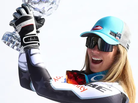 Mikaela Shiffrinová po celkovom triumfe vo Svetovom pohári v sezóne 2018/2019.