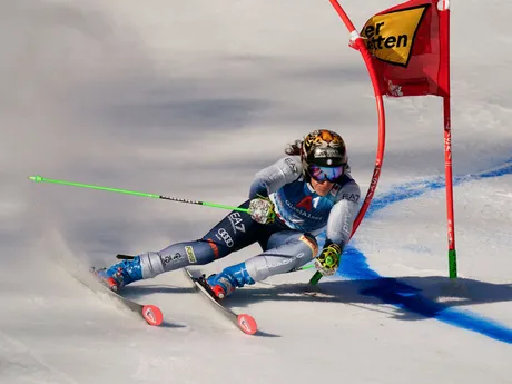 Federica Brignoneová počas obrovského slalomu v Lienzi 2023.