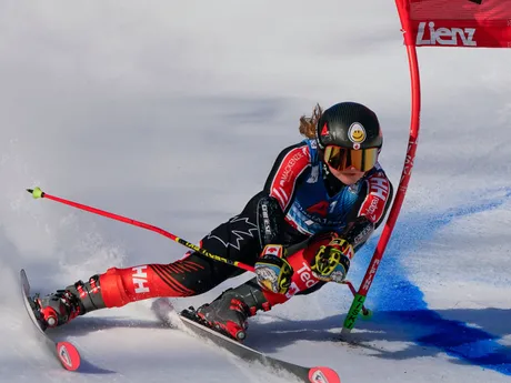Valerie Grenierová počas obrovského slalomu v Lienzi 2023.