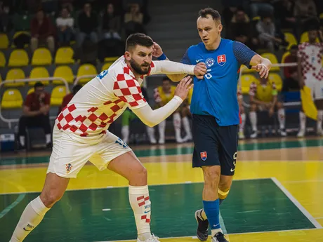 Momentky zo zápasu Slovensko - Chorvátsko (kvalifikácia MS 2024 vo futsale)