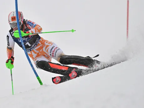Petra Vlhová v 1. kole slalomu v Kranjskej Gore.
