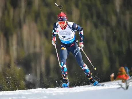 Nórsky biatlonista Isak Frey v stíhacích pretekoch mužov na 12,5 km na majstrovstvách Európy v biatlone v Osrblí.