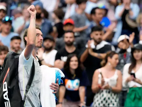 Slovenský tenista Lukáš Klein sa lúči s fanúšikmi v Melbourne.