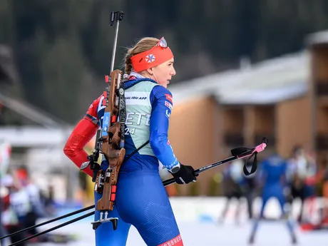 Slovenská biatlonistka Anastasia Kuzminová pred štartom ME v Osrblí 2024