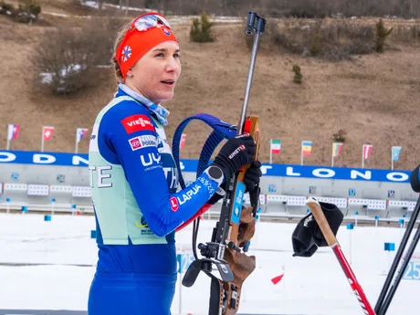 Slovenská biatlonistka Anastasia Kuzminová pred štartom ME v Osrblí 2024