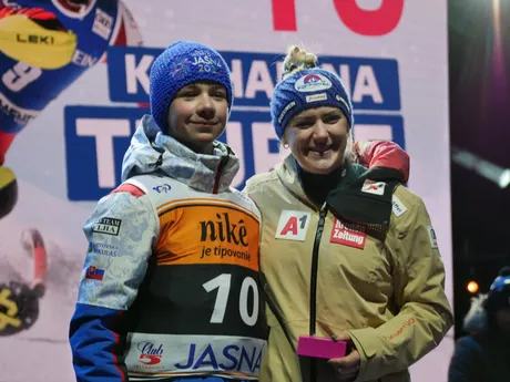 Katharina Truppeová počas žrebovania čísel na slalom v Jasnej 2024. 