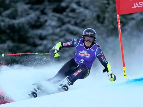 Švédka Sara Hectorová počas prvého kola obrovského slalomu Svetového pohára žien v Jasnej.