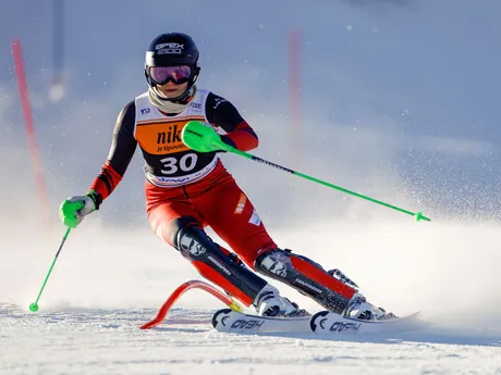Dženifera Germaneová počas slalomu v Jasnej 2024.