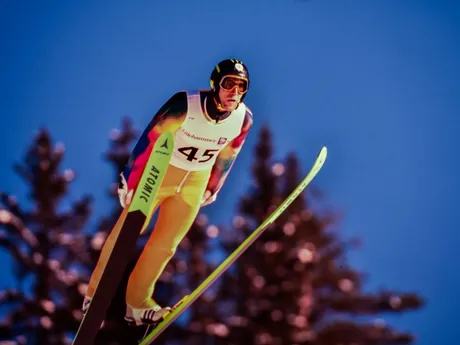 Skokan na lyžiach Martin Švagerko na zimných olympijských hrách 1994 v Lillehammeri. 