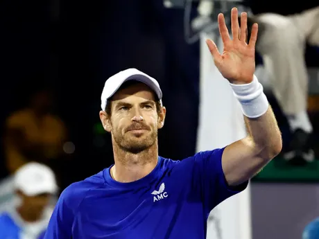 Andy Murray na turnaji ATP v Dubaji 2024.