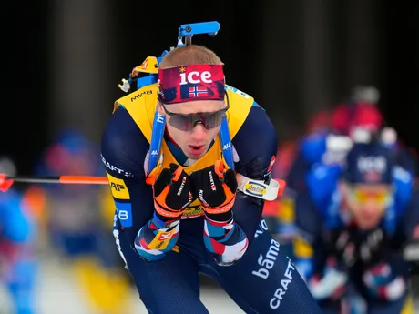 Johannes Thingnes Bö na MS v biatlone v Novom Meste na Morave 2024.