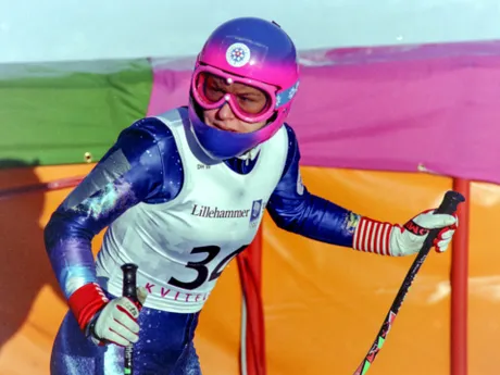 Lucia Medzihradská na zimných olympijských hrách 1994 v Lillehammeri. 